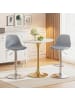 COSTWAY 2er Set Barhocker drehbar in Grau