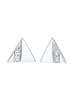 Elli Ohrringe 925 Sterling Silber Dreieck, Geo in Weiß