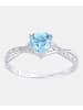 Diamant L'éternel Ring aus 375 Weißgold mit Diamant mit Topas
