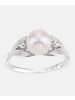 Diamant L'éternel Ring aus 375 Weißgold mit 0.03 Karat Diamant mit Perle