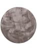Snapstyle Hochflor-Teppich Livorno Rund in taupe