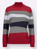 WITT WEIDEN Pullover in grau-rot-gemustert