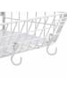 relaxdays 2 x Obstkorb Wandregal in Weiß/ Natur – (B)35,5 x (H)30 x (T)21 cm