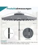 COSTWAY Sonnenschirm 300 cm mit Doppeldach in Grau
