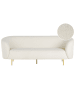 Beliani 3-Sitzer Sofa LOEN in Weiß/Gold - (W) 200 x (H) 79 x (L) 70 cm