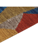 Beliani Kelim ARZAKAN in Bunt/Rot/Blau - (W) 80 x (L) 150 cm