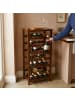 relaxdays Weinregal in Dunkelbraun - (B)47 x (H)94 x (T)26 cm