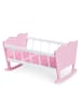 Pinolino 4-tlg. Puppenwiege Jasmin inkl. 3-tlg. in pink,white
