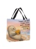 Mr. & Mrs. Panda Tragetasche Robbe Pommes Design mit Spruch in Weiß