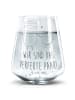 Mr. & Mrs. Panda Trinkglas Milch Keks mit Spruch in Transparent