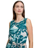 BETTY & CO Chiffonkleid mit Plissee in Petrol/Mint