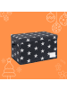relaxdays Weihnachtskugel-Aufbewahrungsbox "Sterne" in Grau - (B)42,5 x (H)26,5 x (T)26 cm