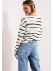 Street One Langarm Shirt im Strick-Look in Blau