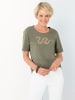 Sieh an! Doppelpack Shirts in khaki + khaki-schilf-bedruckt