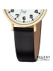 Regent Armbanduhr-Analog schwarz mittel (ca. 31,3mm) Regent Lederarmband