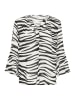 Kaffe Kurzarm-Bluse KAlea Regular fit in Chalk/Black Animal