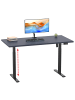 VCM  Schreibtisch verstellbar Lona 140x80 sw in Anthrazit