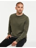 Threadbare Fleecepullover THB Fleece Crew Kisele in Khaki