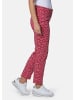 GOLDNER Druckhose Druckhose mit ausgefallenem Blumenmuster in marine / rot / gemustert
