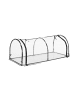 relaxdays Folienfrühbeet in Transparent/ Schwarz - (B)130 x (H)50 x (T)60 cm