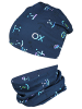 TupTam Unisex Set Kinder Beanie Mütze Schlauchschal in anthrazit-kombi