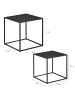 en.casa Beistelltisch Morsum in Schwarz (H)40cm (B)40cm (T)40cm