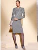 creation L Schurwolle-Viskose-Strickkleid in steingrau-meliert