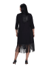 Ulla Popken Midikleid in schwarz