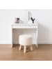 relaxdays Hocker in Beige/ Natur - (H)30 x Ø 30 cm
