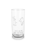 Mr. & Mrs. Panda Wasserglas Hase Igel mit Spruch in Transparent