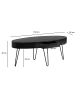 KADIMA DESIGN Couchtisch 100x50x40 cm Mango Massivholz Metall Sofatisch, Design
