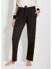 GOLDNER Freizeithose Sportive, bequeme Stoffhose aus Viskose in schwarz / beige