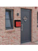 relaxdays Briefkasten in Schwarz Rot