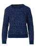 KOROSHI Damen Chenille Strick Herzen Jersey in blau