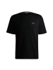 BOSS Waffle T-Shirt in Schwarz