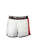Karl Lagerfeld Weiße Polyester-Badeshorts