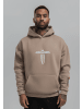 DADA Oversize Hoodie mit Rückengrafik und Stickdetails in Braun