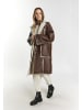 DreiMaster Vintage Damen Mantel Aus Lammnappa in Braun