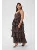 KAFFE curve Kleid KClory Tight fit in Seal Brown/Turtledove Dot
