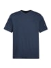JP1880 Kurzarm T-Shirt in mittelblau melange