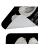 Mr. & Mrs. Panda Badteppich Turteltauben Liebe mit Spruch in Schwarz
