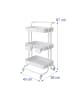 relaxdays Rollwagen in Weiß - (B)43 x (H)87 x (T)38 cm