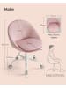 SONGMICS Bürostuhl Lenna in Pastellrosa - (B)60 x (H)(80-90) x (T)60 cm
