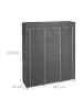 relaxdays Stoffschrank in Anthrazit - (B)147 x (H)172 x (T)43 cm