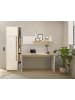 Furn.Design Aktenregal weiß matt, Eiche Wotan 140 cm, Wandregal für Homeoffice und Büro