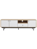 Beliani TV-Möbel ITACA in Weiß/Braun/Schwarz - (W) 163 x (H) 50 x (L) 40 cm