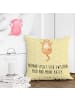 Mr. & Mrs. Panda Sofakissen 40x40 Katze Umarmen mit Spruch in Gelb Pastell