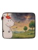 Mr. & Mrs. Panda Laptop Tasche Einhorn Wut Design ohne Spruch in Weiß