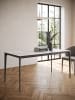 Beliani Esstisch SOVARETO in Weiß/Grau - (W) 90 x (H) 75 x (L) 180 cm