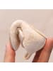 MUNADUNA Baby-Schühchen mit Spitzenbesatz in Beige